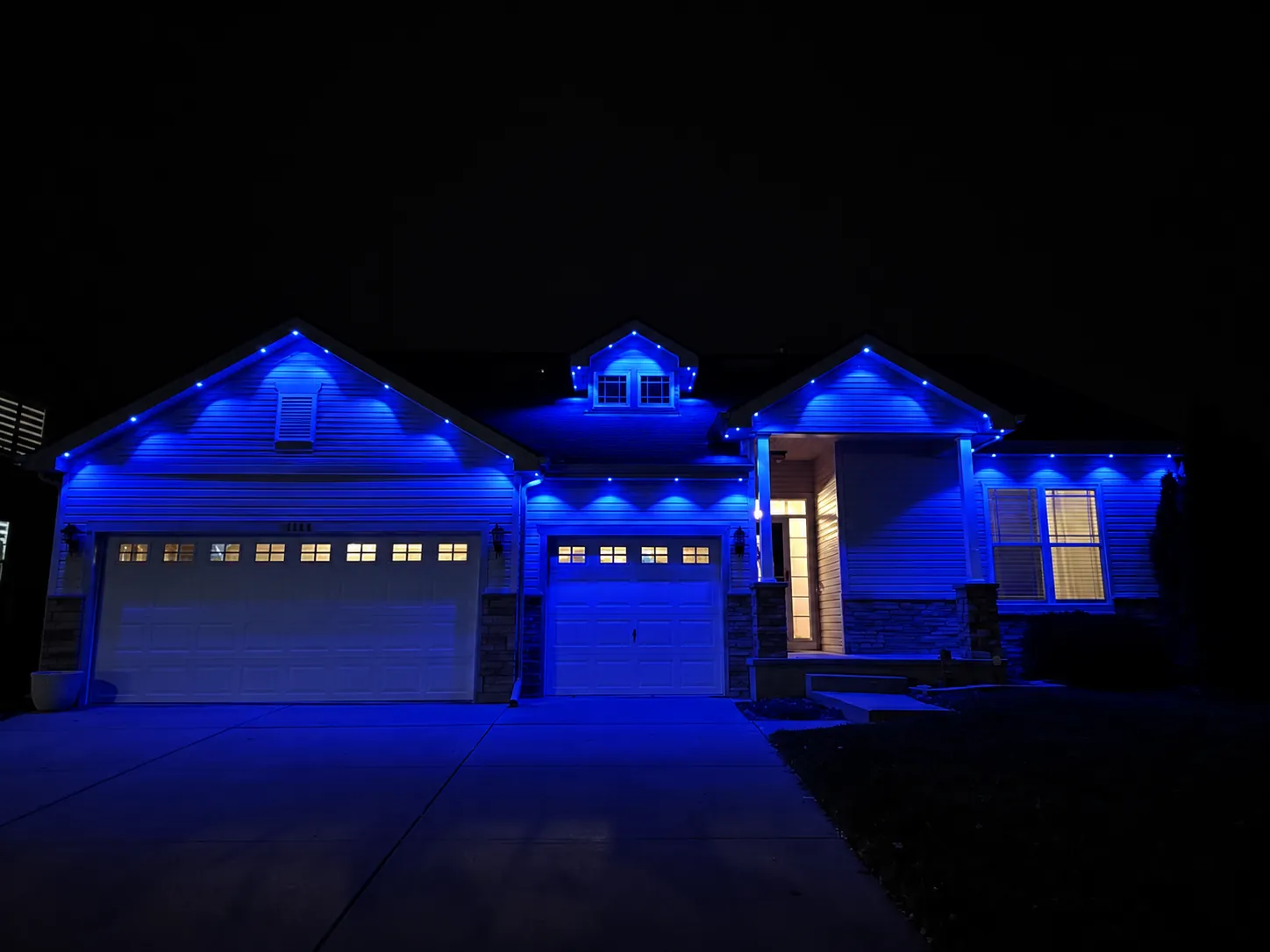 Ranch Home — Game Day Blue — Customer Installation